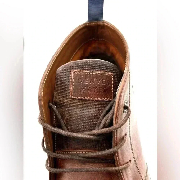 Men’s Denver Hayes Brown Leather Lace  Up Chukka Boots/Shoes Size 12 - Picture 6 of 10